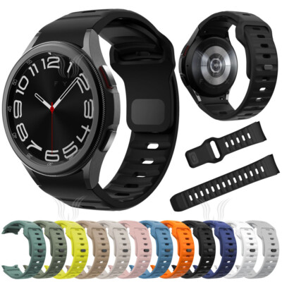 Silikon Sport Armband Für Samsung Galaxy Watch 7 6 5 4 44/40mm 6/4 Classic 5 Pro