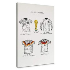 Leinwandbild Sparshott - Fußballtrikots Deutschland Kunstdruck Canvas Wanddeko