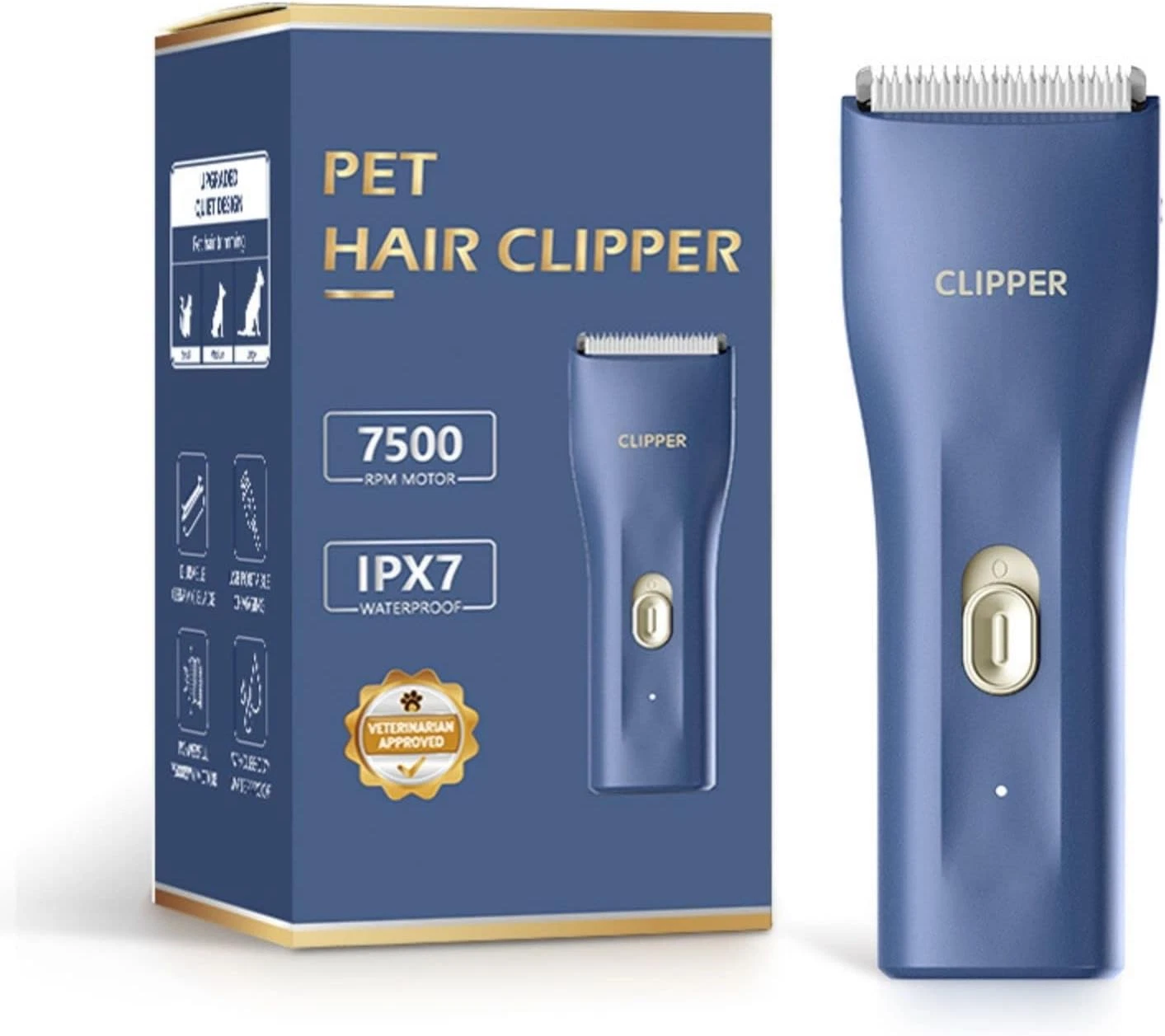 Dog Cat Home Hair Waterproof Clipper Portable Electric USB Rechargeable Pet Tool