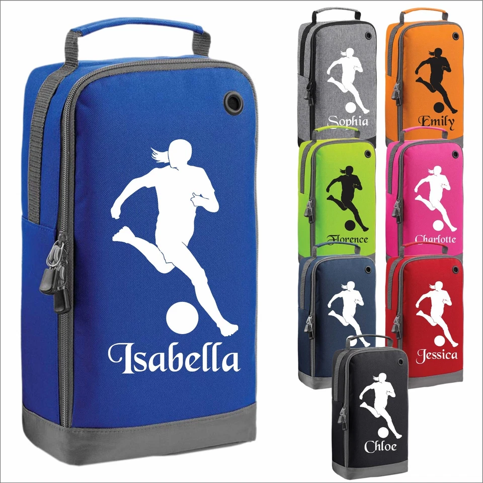 Personalised Girls Football Boot Bag Kids Sport Footy Rugby PE Kit Any Name Gift