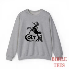 Colt Horse Guns Firearms Men's Grey Size S to 3XL