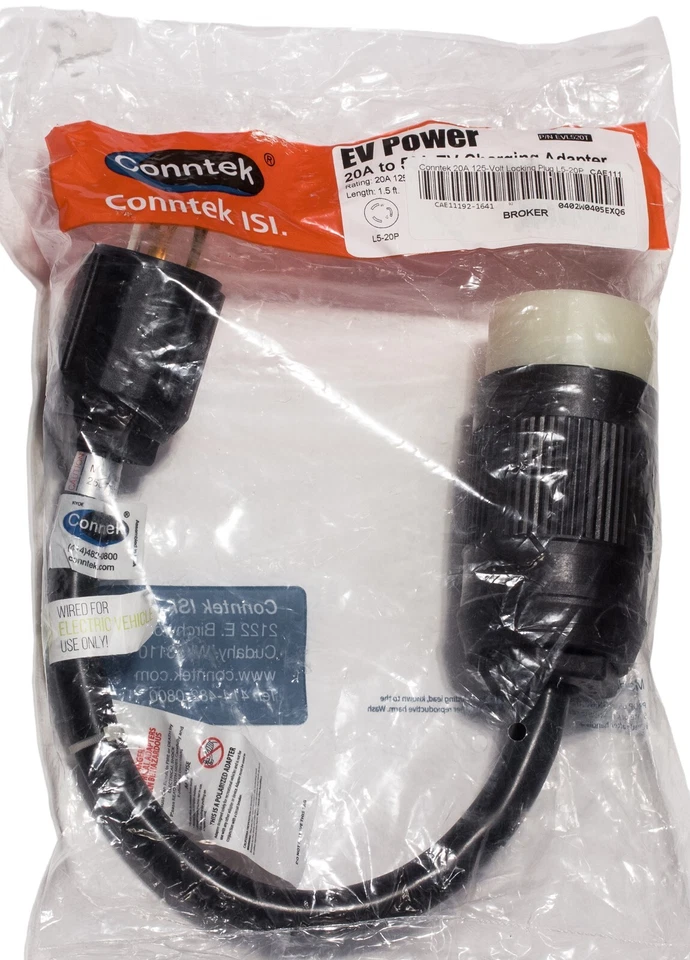 Conntek EV Charging Adapter 20A Locking Plug To 50A Electric Vehicle Tesla - Image 2 of 4
