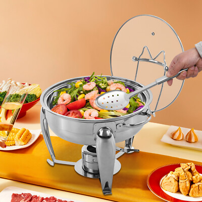 4L Edelstahl Chafing Dish Chafing Dish Buffetwärmer Buffet Server und Wärmer