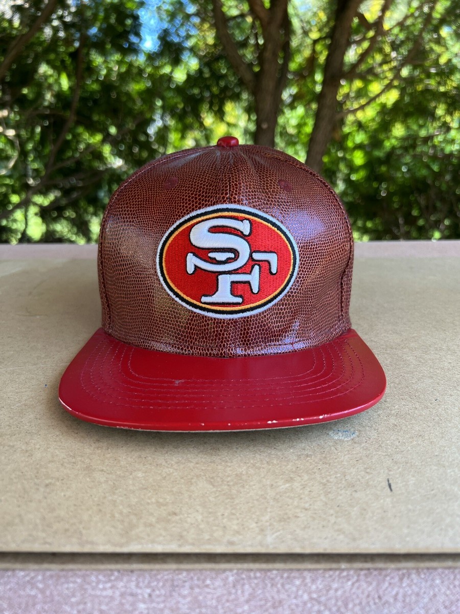 Rare San Francisco 49ers New Era Strapback All Leather Hat Vintage