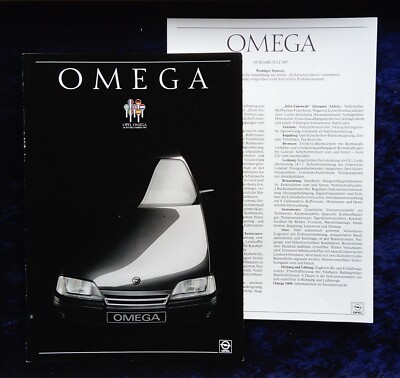 Opel Omega A Prospekt 8.1988,  GL GLS CD 3000 Caravan + Beilage technische Daten