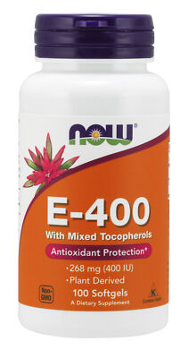 NOW Supplements- Vitamin E-400 IU Mixed Tocopherols- Antioxidant Protection*- 10