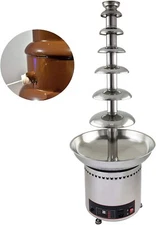 110V7Tiers Chocolate Fountain Maker 304SS Heated Retro Chocolate Melting Machine