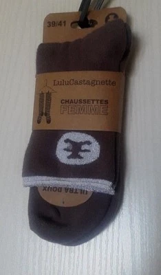 LULU CASTAGNETTE 1 PAIRE DE CHAUSSETTES EN COTON MÉLANGÉ POUR FEMME FR 39-41 - Photo 1/3