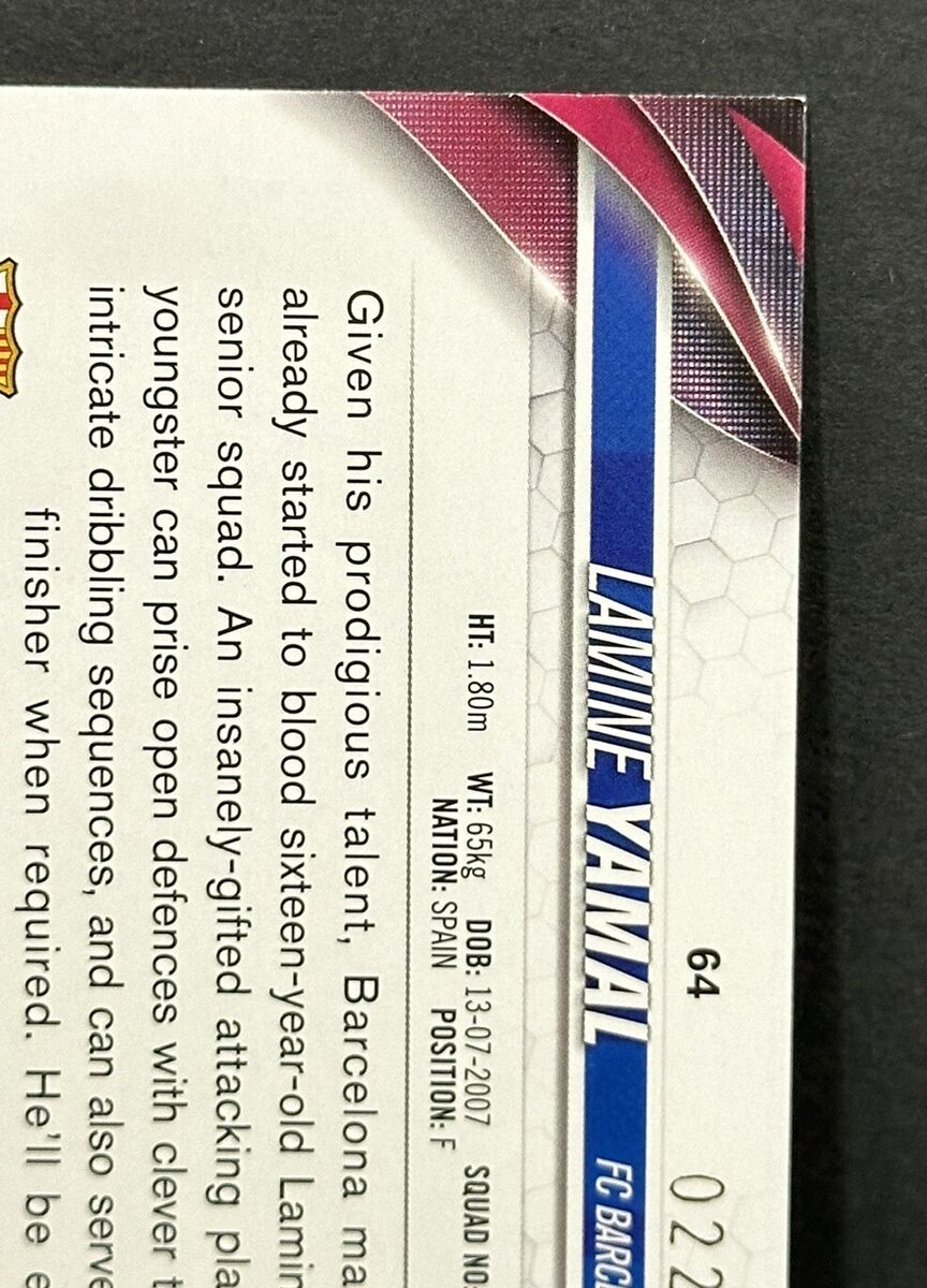 2023-24 Topps UEFA Club Competitions RC Lamine Yamal Black 2023-24 Topps UEFA Club Competitions RC Lamine Yamal Black