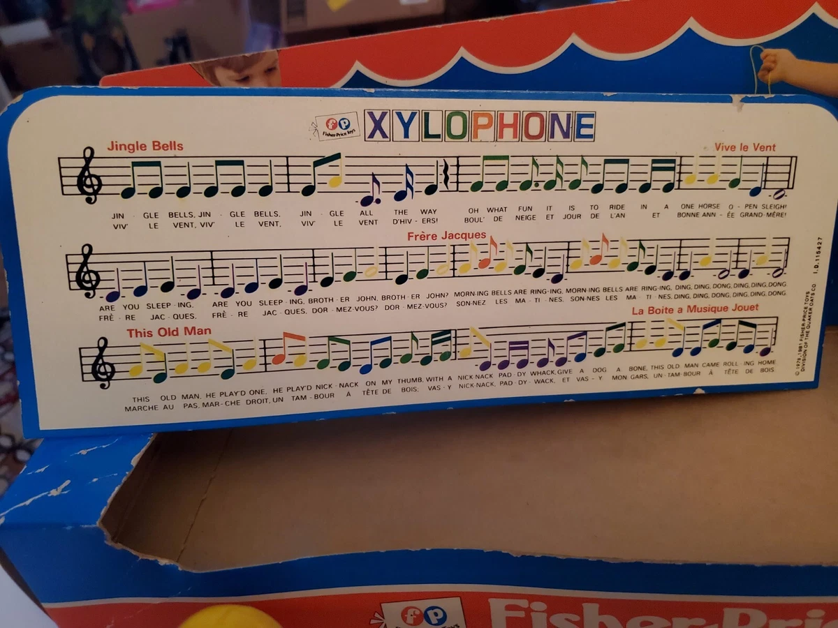 The Fisher Price Xylophone 1985 Used Original Box eBay