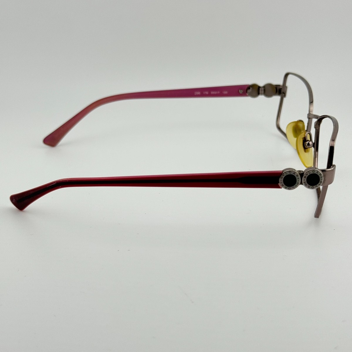 Bvlgari 296 176 Violet-Pink/Red Eyeglasses Frames Silver
