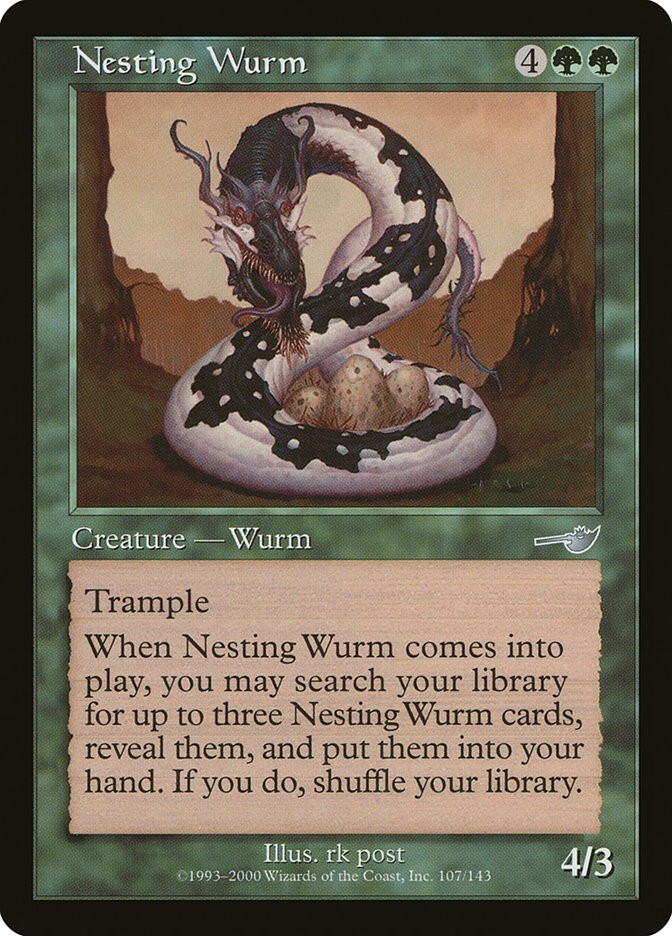 Nemesis Nesting Wurm MTG Magic the Gathering NM