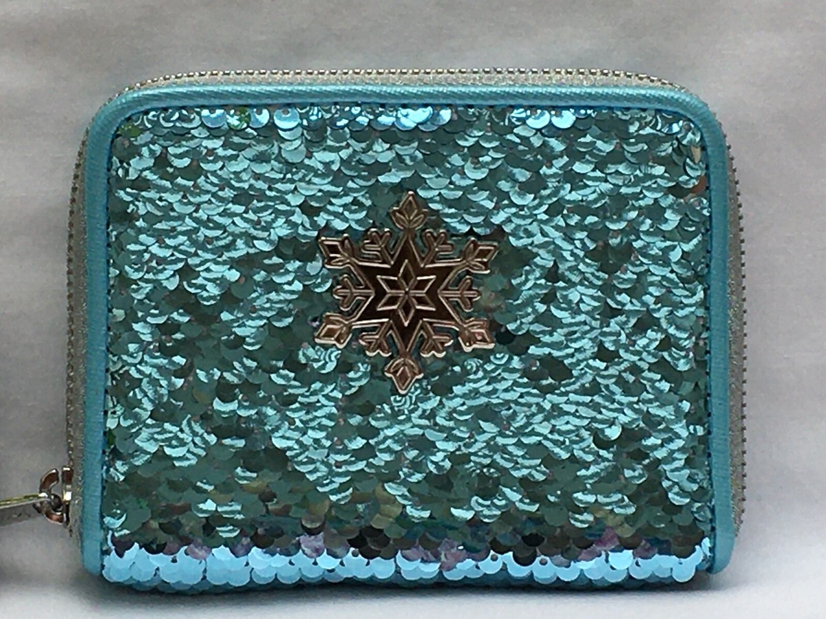 Loungefly X Disney Frozen II Elsa Blue Reversible Sequin Zip