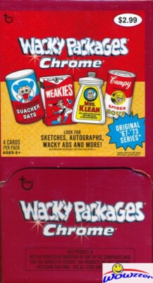 2014 Topps Wacky Packages CHROME Gravity Feed Back-24 Factory Sealed Packs!