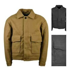 Cappotto corto uomo invernale Elegante Nero Trench Giacca Elegante Flanella L XL