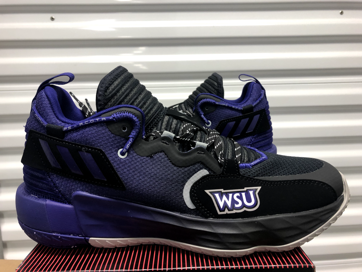 RARE Adidas DAME 7 EXTPLY WEBER STATE PE Black Purple 13  display picture 3