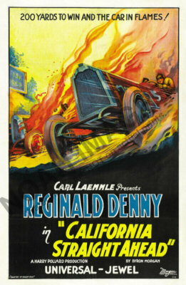 California Straight Ahead vintage theatre poster 16x24