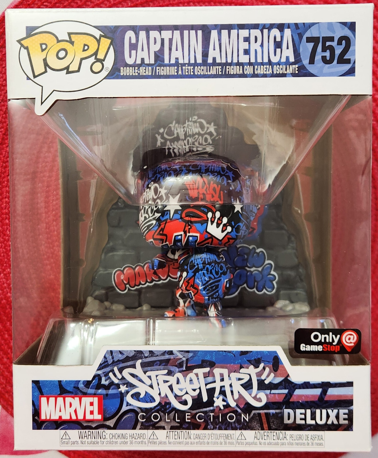 Funko Pop! Deluxe Marvel Street-Art: Captain America #752 Gamestop Exclusive