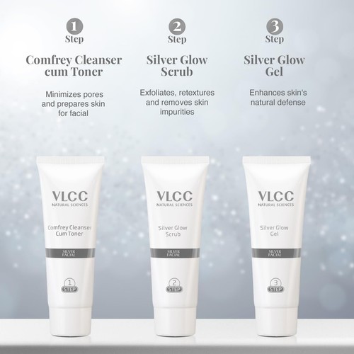 VLCC Silver Facial Kit Detoxifies & Purifies Skin Tissues & Restore The Natural - Picture 6 of 8