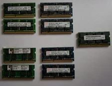 Lot of 9 Samsung Kingston Hynix Micron DDR3 Memory for Laptops