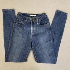 Levi's 721 Jeans Women  s Size 26 High Rise Skinny Fit Blue Stretch Denim