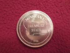 1986  ENGELHARD  Montana  Big Sky Country   SILVER  1oz .999 SILVER ROUND ~ BU