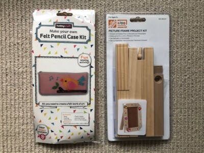 Hobbycraft Federmäppchen-Set + Bilderrahmen-Set, idealer Strumpfhalter, neu