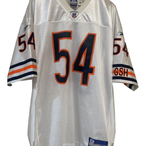 Vintage Reebok Brian Urlacher Jersey NFL Chicago Bears White #54 Mens Size XL - Picture 1 of 5