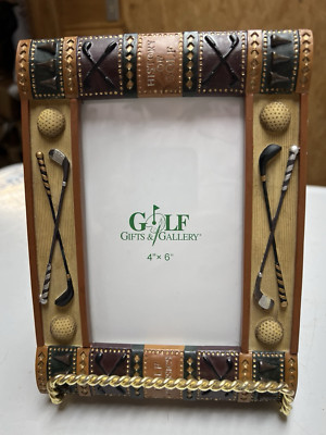 Ornate Golf Picture Frame Clubs/Balls/Golfing 4''x 6'' Photo-3D Frame fathers day