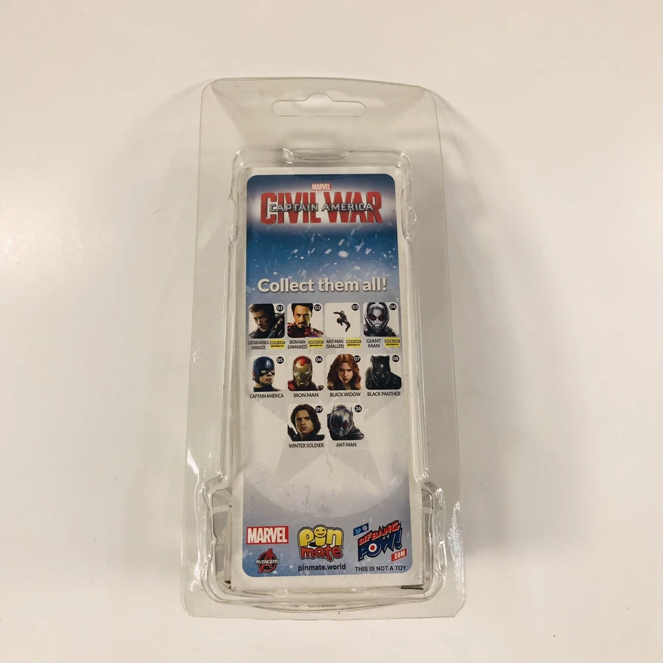 Figura de madera 26 2016 Marvel Comics Pin Mate Ant Man Capitán América Guerra Civil Foto 2 de 2