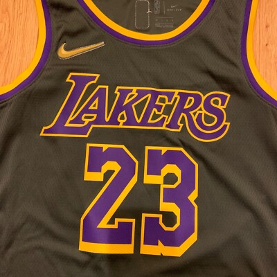 LeBron James Los Angeles Lakers City Edition Nike Dri-Fit NBA Swingman Jersey - White, XL (52)