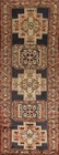 Vintage Tribal Wool Hand-knotted Geometric Meshkin Hallway Runner Rug 4x11