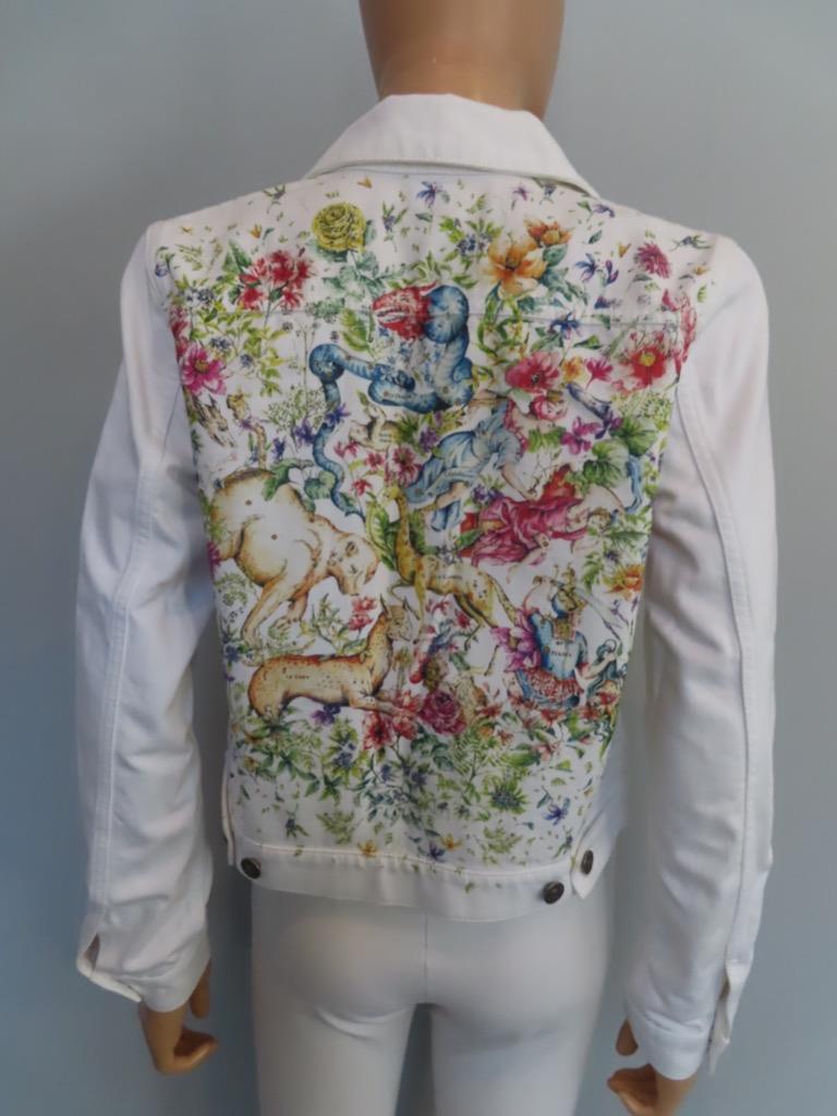 Christian Dior White/Multicolor D-Constellation Print Denim