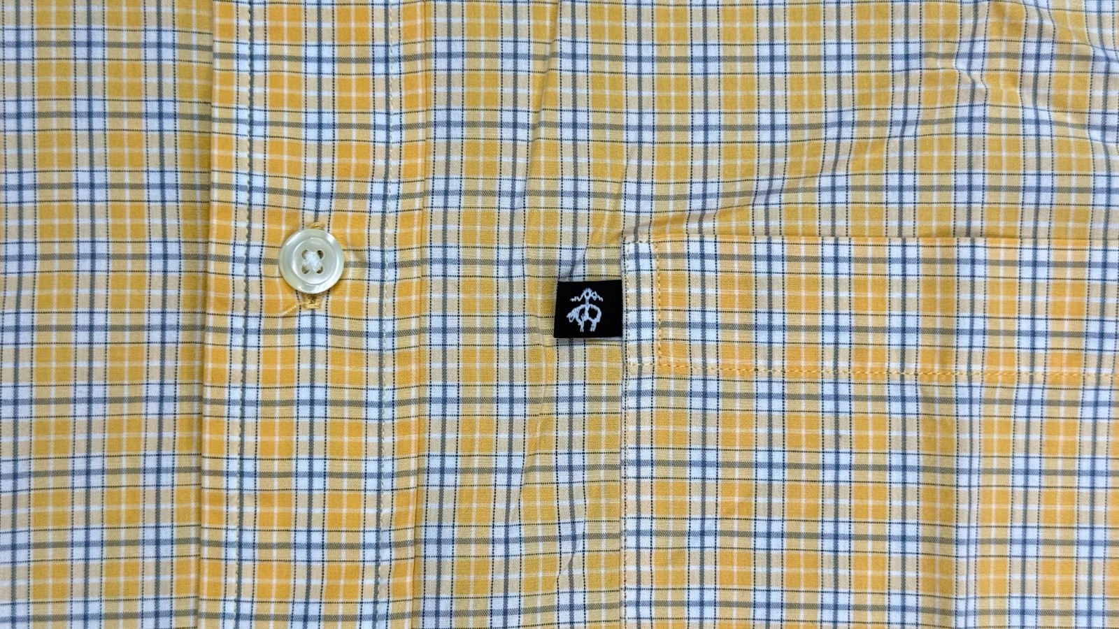 Brooks Brothers 346 Men's Logo Front Button Down Long Sleeve Check Shirt Size M thumbnail 4