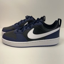 NIKE Court Borough Low GS 2 Shoes Navy Black Sneakers Kids Size 6 BQ5448 404 NIB