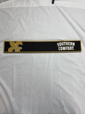 Southern Comfort Whiskey Rubber Pour Bar Mat 23.75" x 3.5" Saints Black & Gold