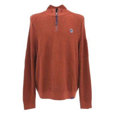  LERROS Herren Pulli Pullover Troyer Mock Zip terracottarot 33245