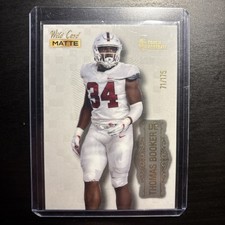 Thomas Booker 2022 Wild Card Matte Rookie 71/75 Las Vegas Raiders. rookie card picture