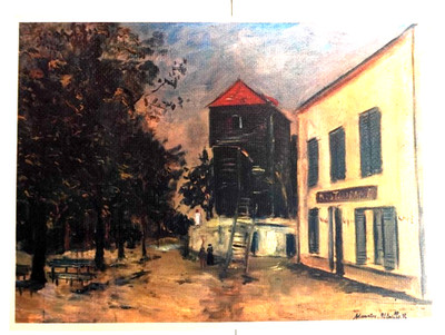 Color Print Utrillo The Mill of Sannois 10.5'' x 14.5'' Textured Paper Bloch Arte