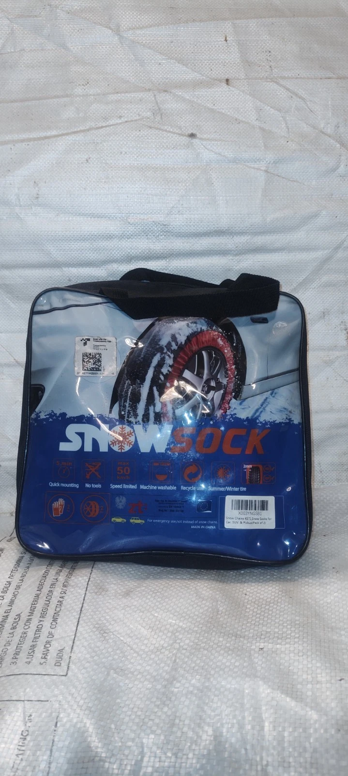 Snow Socks for Tires Alternative Traction Device for Cars SUV Size 78