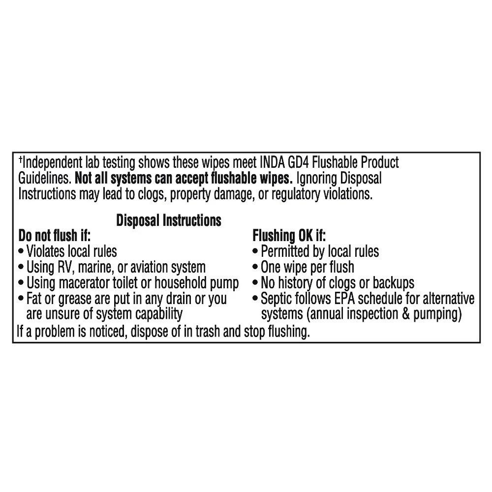Extra Large Flushable Wet Wipes, Cool Mint Scent, 144 Wipes, 3 Pack - thumbnail 4