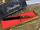 Vintage Sheaffer Fineline Fountain Pen Black Gold Cap & Box #343 Medium Nib — photo 8