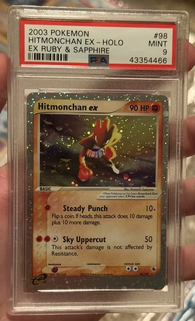 Hitmonchan ex 98/109 PSA 9 swirl 🌀