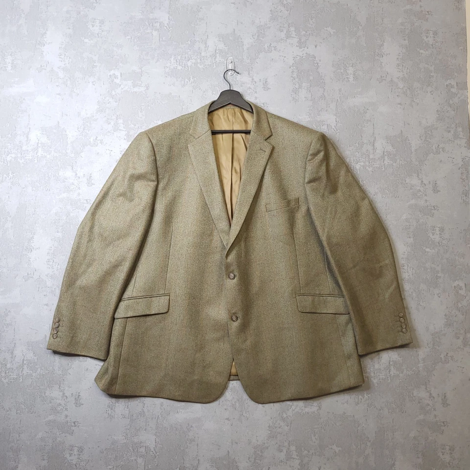 Brook Taverner Tweed Suit Set Men 54R (50X31) Brown Check Notch Lapel 2 Piece - Image 3 of 4