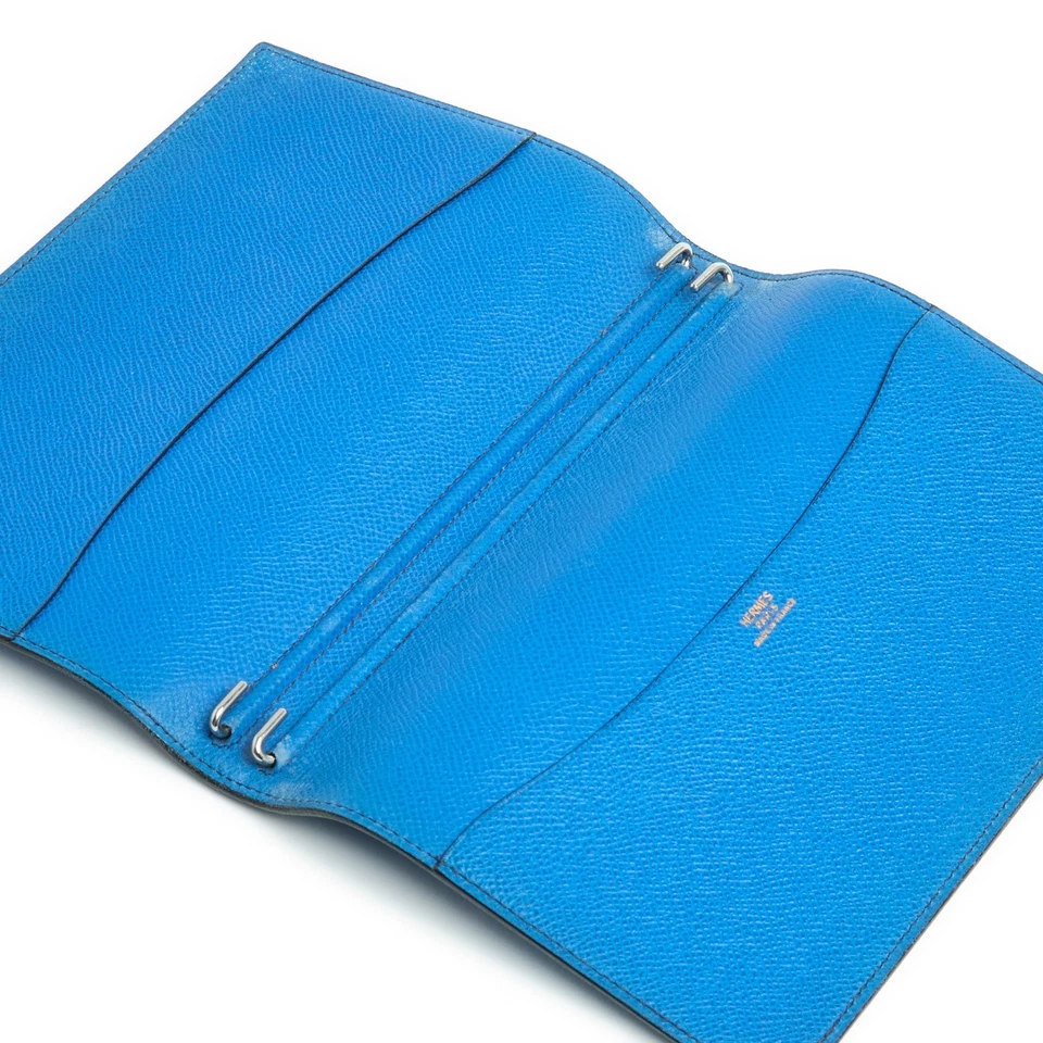 Hermès Cubierta Agenda Globo Trotter Azul Roy Cuero Agenda Cubierta Hermes - Imagen 2 de 4