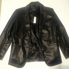 Banana Republic Women's Black Solid Button Blazer w/ Pockets Short Size 4