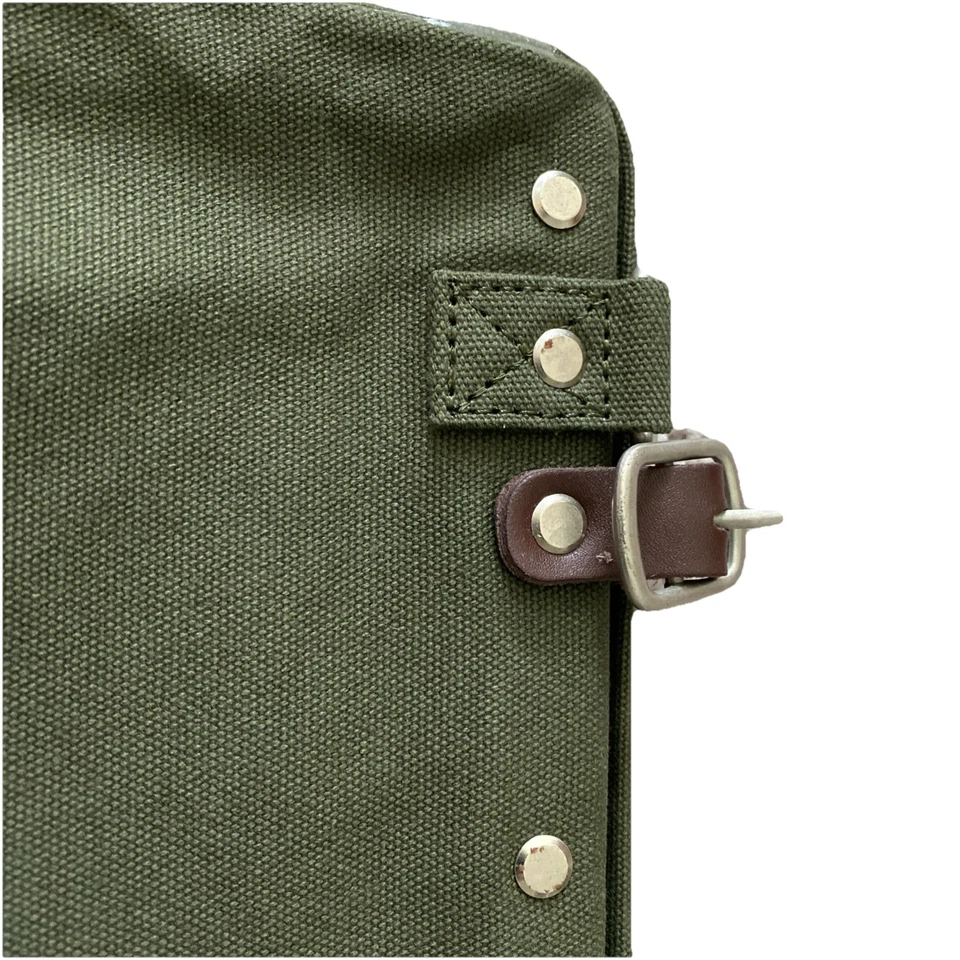 Bolso de Lona Line Of Trade Cuero Verde Oliva Correa de Lona Mango Resistente Viaje Foto 3 de 4