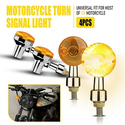 4PCS Motorcycle Amber Turn LED Signals Light For Honda Yamaha Kawasaki Suzuki