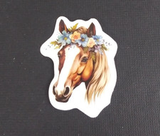 Beautiful Wild Stallion Horses Sticker 1.58" x 1.38" AP 
