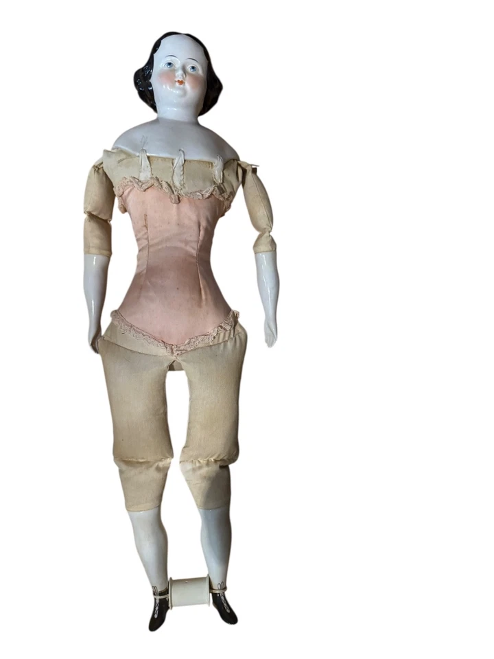 Antiguo Enorme Vagón Cubierto 25" Muñeca Cabeza China RARO Foto 2 de 4